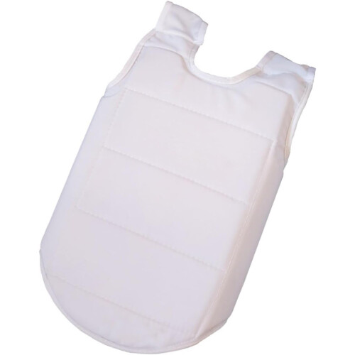 Boxing Chest Guard Kid Taekwondo Upper Body Protector Polyester White Size L 2