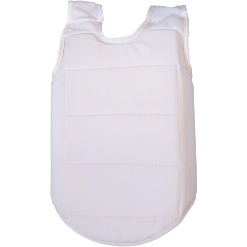 Boxing Chest Guard Kid Taekwondo Upper Body Protector Polyester White Size L 1