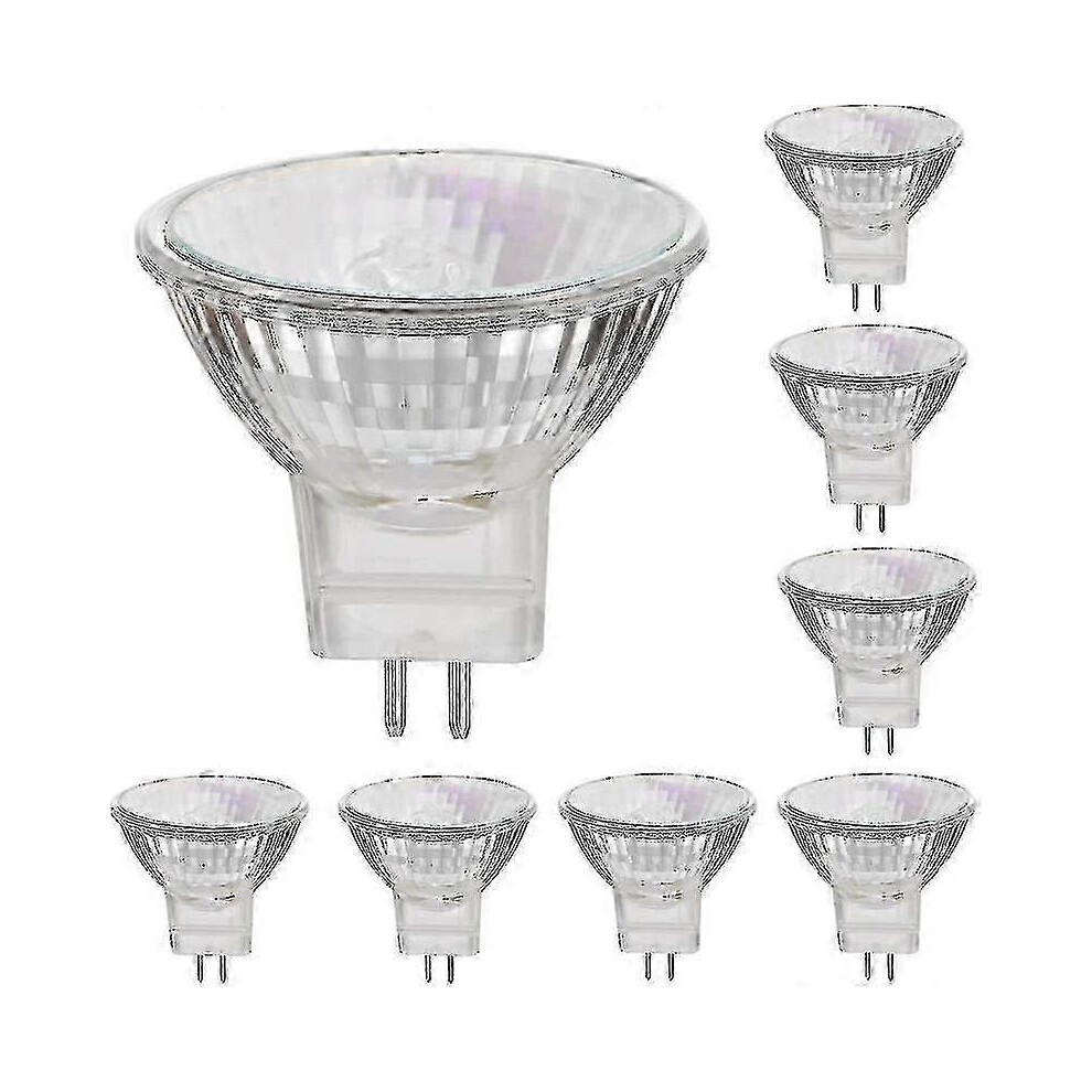 (35W) 12V 35W Halogen Bulbs, Gu5.3 Spot Base, Warm Dimmable, Pack Of 8 -Dd [Jkw] White