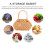 hand held woven flower basket with wicker handle decorative 8