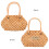 hand held woven flower basket with wicker handle decorative 7