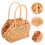 hand held woven flower basket with wicker handle decorative 9