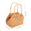 hand held woven flower basket with wicker handle decorative 2