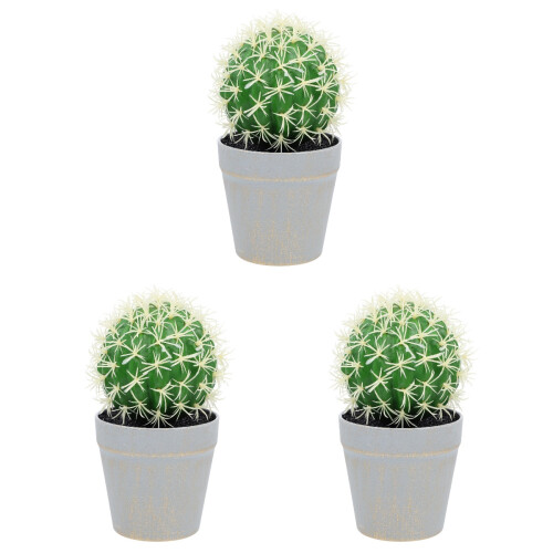 3 pcs artificial cactus bonsai potted plants decoration 2