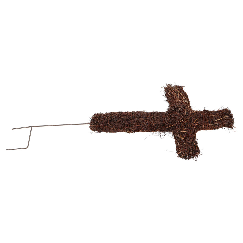 Krzyż Ogrodowy Z Rattanu I WinorośLi Do Samodzielnego MontażU-image