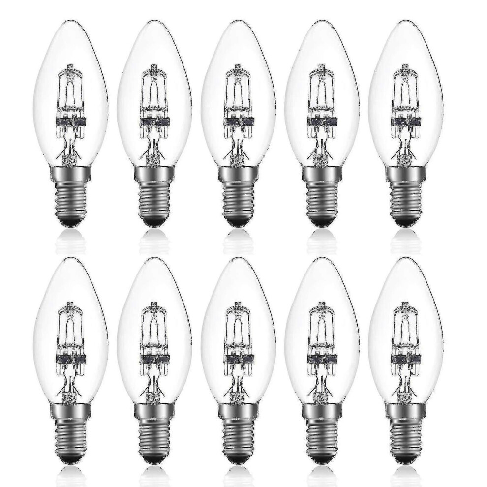 42W E14 C35 Halogen Bulb Dimmable AC 220-240V Warm White 2700K Clear Halogen Bulb E14 (10pcs) - hy-image-OPC-PKKX8WY-NEW