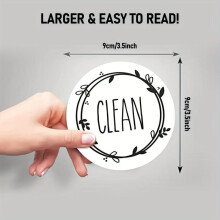 (Black - White, 1 piece) Dishwasher Magnet Clean Dirty Sign, Farmhouse Rustic Clean Dirty Magnet for Dishwasher, Dirty Clean Dishwasher Magnet, Double-Sided Clean