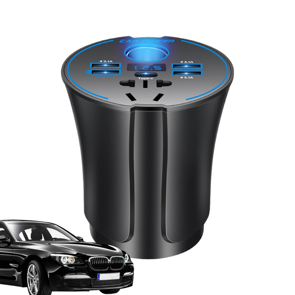 Car Converter 12V/24V To 220V Inverter, Safe Multi-Function Car Power Adapter For Tablets And Laptops, Road Trip Gear 9393856805761