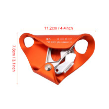 Kletteraufstiegsmesser Fallsicherungsgeschirr Orange 8-13 mm Seil Leichtgewicht