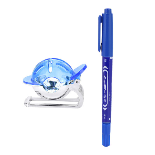 Golfball-Markierungslinien-Vorlage mit Stift – Blau, langlebiger Kunststoff 1