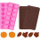 4 Pieces 3D Fall Candy Molds Halloween Pumpkin Candy Mold Thanksgiving Maple Leaf Shaped Fall Candy Chocolate Mold Cube 1