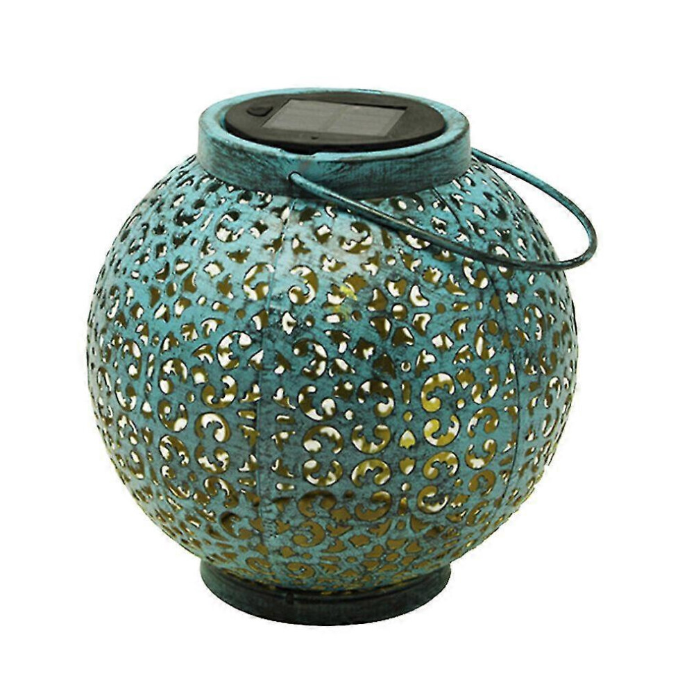 Hollow Iron Solar Lantern Antique Finish Hanging Garden Light-image-OPC-PKKXCY6-NEW