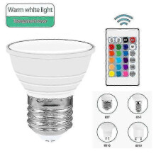 Dimmable E27 RGB LED Lamp Smart Control GU10 MR16 E14 Colorful Changing RGB LED Bulb Home Decor