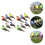 24 pcs artificial birds garden decorations branches props 10