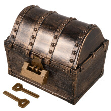 treasure chest pirate box plastic vintage jewelry keepsake trinket