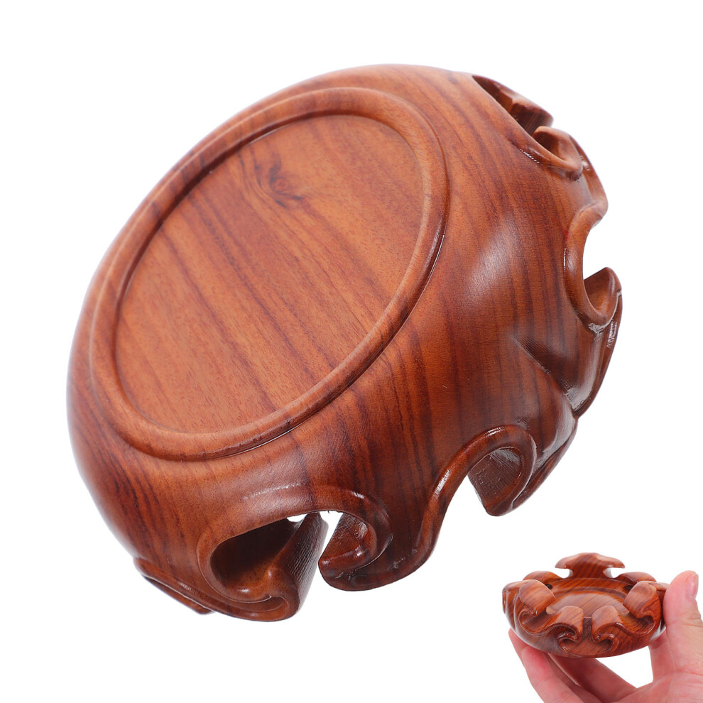 MałA Drewniana Podstawa OkrąGłA Na Bonsai, Figury I Kamienie-image