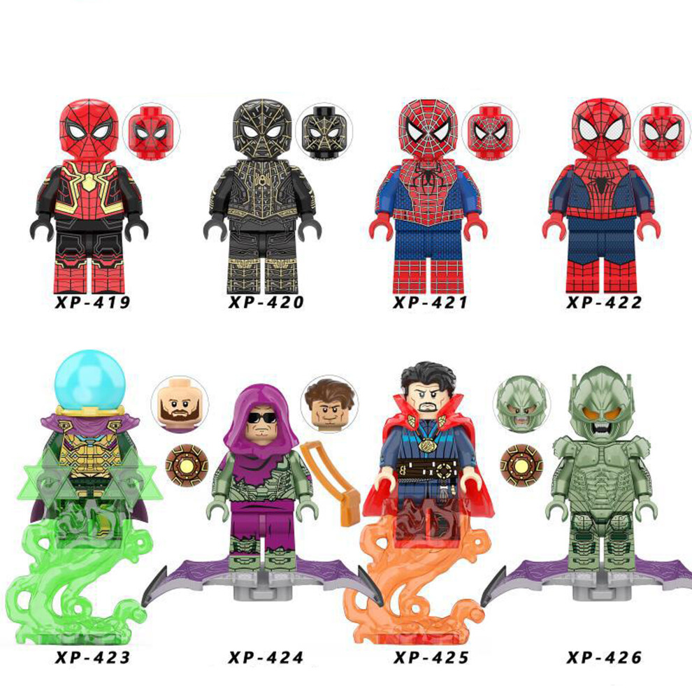 Hellsa 8Set Spiderman Minifigures Building Blocks Fit Lego Uk Priority In Delivery