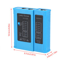 RJ45/RJ11 Netzwerkkabel-Tester, kompakt, Blau, 9,7*10,3*2,8 cm