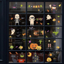halloween, detachable halloween window stickers, halloween gel window stickers for glass windows