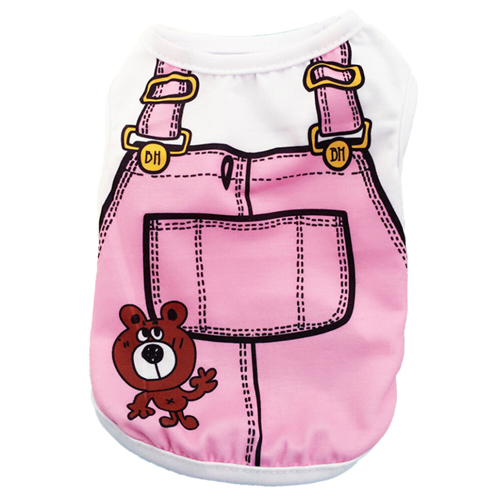 (Pink Bear Pattern, L) Puppy Clothes Dogs T-Shirts Spring and Summer Puppies Sweatshirt Pet-image-OPC-PKKXRVQ-NEW