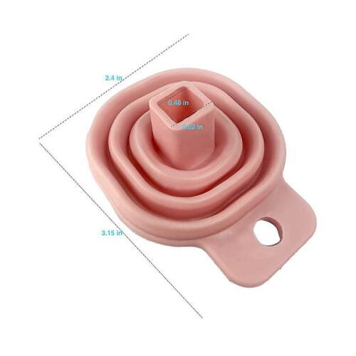 Silicone Collapsible Funnel Set of 2,Kitchen Use Gadgets Accessories Foldable Funnels 2