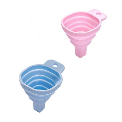 Silicone Collapsible Funnel Set of 2,Kitchen Use Gadgets Accessories Foldable Funnels
