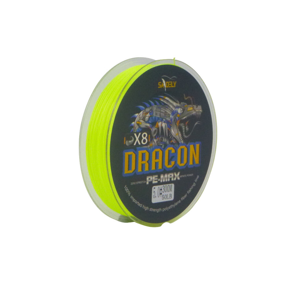 Samdely Dracon X8 Braid Yellow #0.6 8Lb 300Mtr Fishing Lines & Leaders-image-OPC-PKKXSGC-NEW