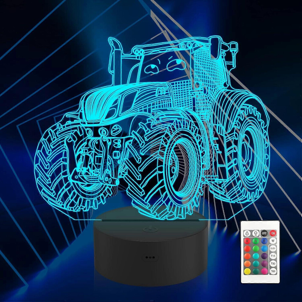 Kikidex (As Show, One Size) Monster Trucks Lamp For Kids, Ammonite 3D Monster Trucks Bangbang Night Toy Light