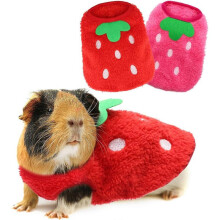 Guinea Pig Clothes 2 Packs - Small Animal Rabbit Warm Vest Cozy T-Shirt for Guinea Pig Ferret Bunny Kitten Chihuahua