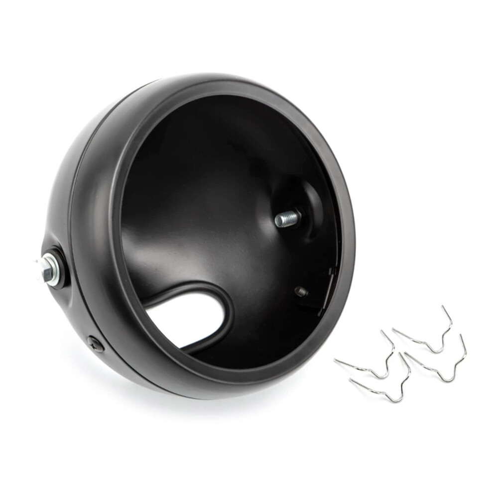 5.75" Smooth Headlight Bucket Universal 5.75-Inch Headlight Housing Black 9393856806539