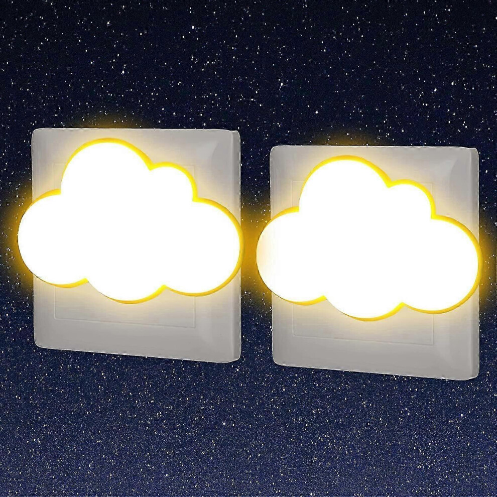 Cloud Night Light with Power Plug [2 Pack] Kids Night Light with Dusk to Dawn Sensor, Small LED Wall Light for Baby Room, Hallway Wall Sconce,-image-OPC-PKKXVYR-NEW