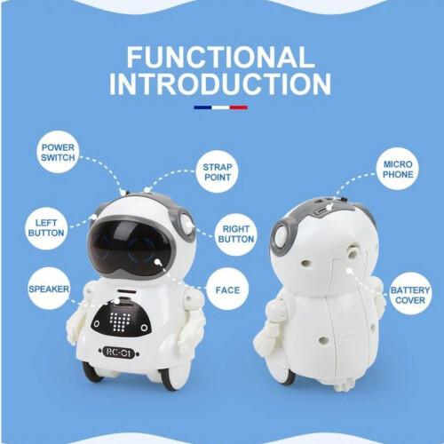 (Pink) Pocket RC Robot Talking Interactive Voice Recognitions Record Singing Dancing Remote Control RC Robo 2