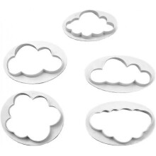 Cloud Cookie Mould Set of 5 Plastic Fondant Cutter Gum Paste Cutter Cookie Cake Mold