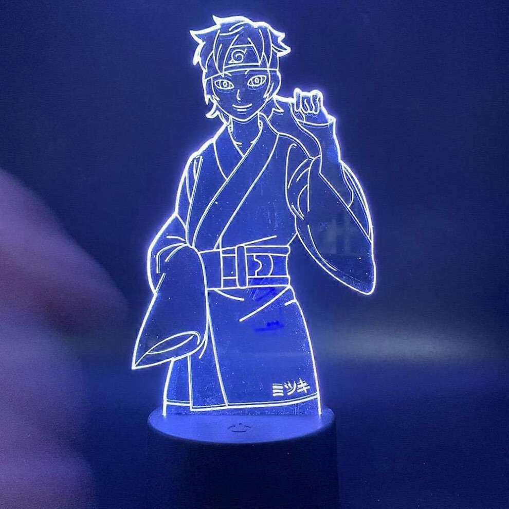 Kikidex (As Show, One Size) Naruto Stuff Lamp,Anime Gifts For Boys Bedroom,3D Illusion Lamp Itachi Uchiha Kakashi Jiraiya S For Kids Room Light