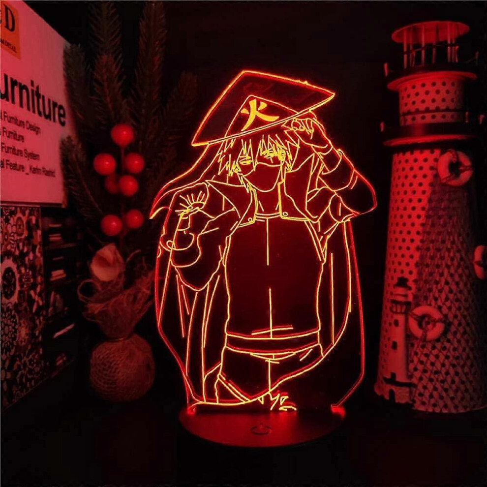 Kikidex (As Show, One Size) Naruto Stuff Night S For Boys Bedroom, 3D Illusion Lamp, 7 Colors Touch Control, 16 Colors Remote Control, Anime Gifts Itachi Light