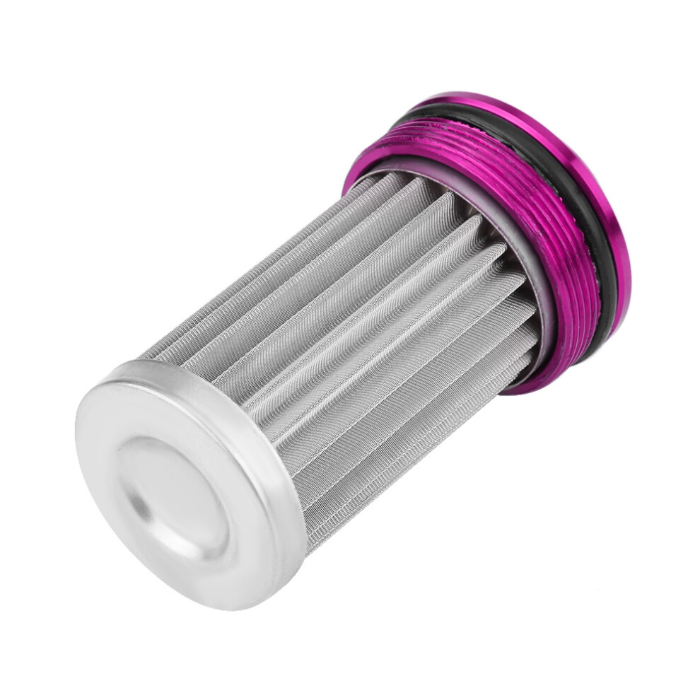 Universal 100 Micron An6 Aluminum Fuel Inline Filter For Car Trucks Purple 8791351029667