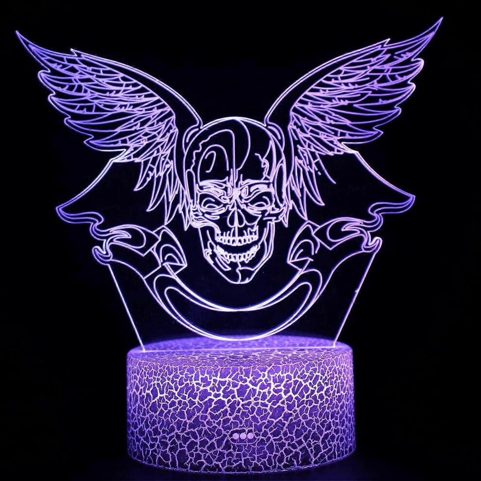 Kikidex (As Show, One Size) Xyc 3D Illusion Lamp Wings 3D Table Lamp Children Kids Birthday Gift Creative Gift Stereo Vision Colorful Nightlightblack Ba Light