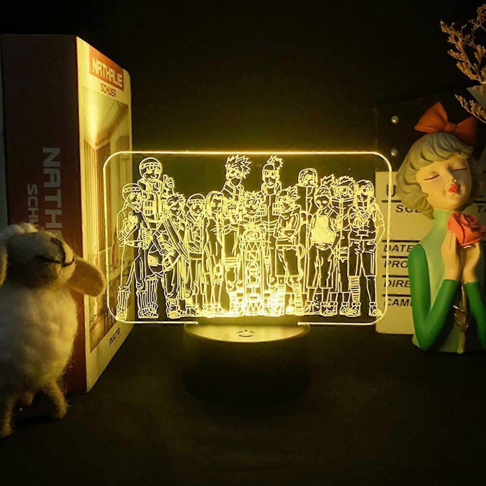Kikidex (As Show, One Size) Xyc Japanese Anime Figure Itachi Uchiha Kakashi Jiraiya Lamps 3D Optical Illusion Night Lamp Gift For Led Christmas Birthday Light