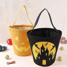 Halloween Trick or Treat Bag, Pumpkin Candy Tote Bucket Multipurpose Portable Foldable