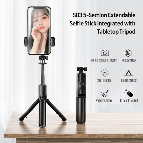 Mini-Selfie-Stick mit 5 Abschnitten, ausziehbar, 1