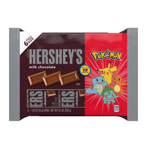 Hershey's Milk Chocolate Pokemon Special Edition Bars 6 Pack