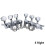 6Pcs Guitar Machine Heads Ferrules Threaded Bushings-Black 3L3R 7