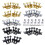 6Pcs Guitar Machine Heads Ferrules Threaded Bushings-Black 3L3R 5