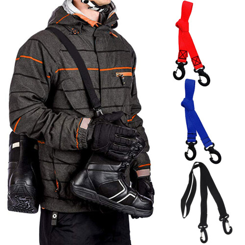 Ski Boot&Snowboard Boot for Carrier Straps|Adjustable-black 2
