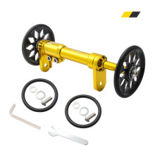 Hot Extension Telescopic Bar Easy Wheel-Golden Rod Black Wheel