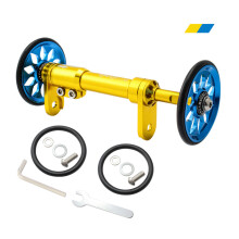 Bicycle Easy Folding Wheel CNC Rear Load-Golden Rod Blue Wheel