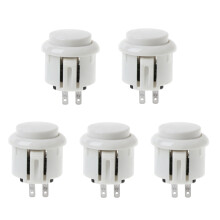 Arcade Button Round Push Button Built-in Small Micro-White