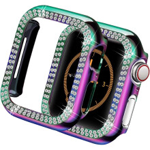 (41 mm, Colorful) Bling PC Bumper Case Cover For Apple Watch 11 10 9 8 7 6 5 4 SE 2 3 46/45/49mm