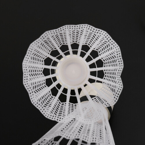 12pcs Windproof Badminton Plastic Shuttlecocks Light-White 1