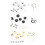 6Pcs Replacement Guitar Tuners Machine for Head Plastic-Golden 7